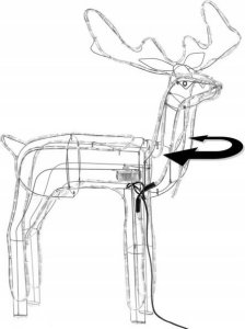 Hurt-net RENIFER LED ŚWIECĄCY 95CM Z RUCHOMĄ GŁOWĄ DEKORACJA ŚWIĄTECZNA ZEWNĘTRZNA 3