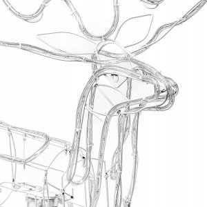 Hurt-net RENIFER LED ŚWIECĄCY 95CM Z RUCHOMĄ GŁOWĄ DEKORACJA ŚWIĄTECZNA ZEWNĘTRZNA 8