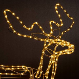 Hurt-net RENIFER LED ŚWIECĄCY 95CM Z RUCHOMĄ GŁOWĄ DEKORACJA ŚWIĄTECZNA ZEWNĘTRZNA 10