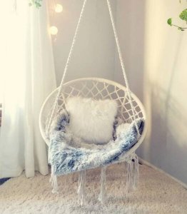 ModernHome BOCIANIE GNIAZDO FOTEL WISZĄCY PLECIONY HUŚTAWKA DO DOMU OGRODU 5