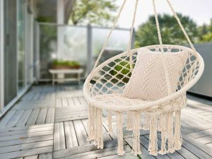 ModernHome BOCIANIE GNIAZDO FOTEL WISZĄCY PLECIONY HUŚTAWKA DO DOMU OGRODU 8