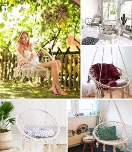 ModernHome BOCIANIE GNIAZDO FOTEL WISZĄCY PLECIONY HUŚTAWKA DO DOMU OGRODU 10