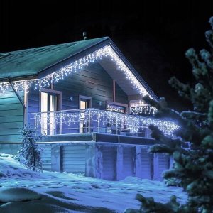 Lampki choinkowe Multimix.pl LAMPKI ZEWNĘTRZNE SOPLE 500 LED 20M KURTYNA GIRLANDA OŚWIETLENIE ŚWIĄTECZNE 5