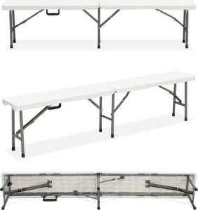Springos ŁAWKA SKŁADANA W WALIZKĘ 180 CM CATERINGOWA BANKIETOWA OGRODOWA 6
