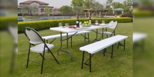 Springos STÓŁ CATERINGOWY 120 CM EVENTOWY BANKIETOWY OKOLICZNOŚCIOWY SKŁADANY 14