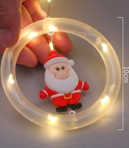 KURTYNA LED GIRLANDA NA OKNO FIGURKI ŚWIĄTECZNE DEKORACJA OKIENNA 10