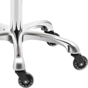 Physa Krzesło taboret hoker kosmetyczny z oparciem na kółkach do 150 kg WELLS beżowy Krzesło taboret hoker kosmetyczny z oparciem na kółkach do 150 kg WELLS beżowy 4