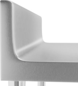 Royal Catering Stół blat roboczy stalowy nierdzewny przyścienny z rantem i półką 80x60cm Stół blat roboczy stalowy nierdzewny przyścienny z rantem i półką 80x60cm 7