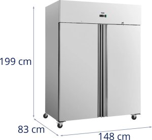 Royal Catering Szafa chłodnicza 2 drzwiowa na kółkach 2-8C 1001 l 83x148x199 cm Szafa chłodnicza 2 drzwiowa na kółkach 2-8C 1001 l 83x148x199 cm 5