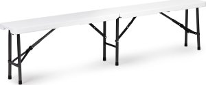 ModernHome Zestaw cateringowy stół bankietowy 180cm 2 ławki biały ModernHome 5