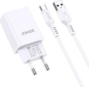 Ładowarka Hoco Ładowarka Sieciowa 5V/3A (2x USB) + Kabel 1m (USB - USB-C) Jokade Liangzi Dual Port Smart Charger Set (JB024) biały 1