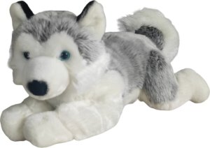 Dubi Maskotka Pies Husky Leżący Duży Pluszak 50cm Miękka Przytulanka Miś Piesek 1