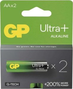 GP Bateria alkaliczna, AA (LR6), AA, 1.5V, GP, blistr, 2-pack, Ultra Plus 1