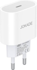 Ładowarka Jokade Ładowarka Sieciowa PD27W (1x USB-C) Jokade Baiyu Single Port EU Charger (JB064) biała 1