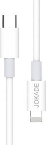 Jokade Kabel 1m PD20W (USB-C - iPhone Lightning) Ładowanie i Transfer Danych Jokade Qingya (JA016) biały 1