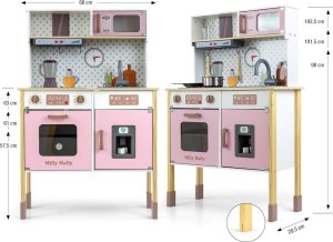 Milly Mally Milly Mally Drewniana kuchnia Bjorn - Pink 13