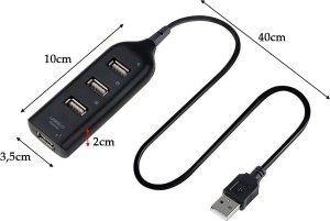 HUB USB Verk HUB USB rozdzielacz na 4 porty rozgałęźnik USB 2.0 10