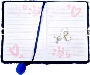 St.Majewski Pamiętnik na kłódkę, kluczyk dla dziewczynek notes A5 rudy KOTEK My Little Friend 2