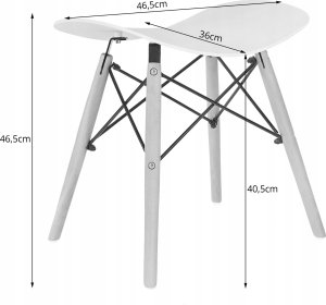 Leobert Taboret KORFU - czarny x 1 2