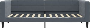 vidaXL Sofa rozsuwana, ciemnoszara, 100x200 cm, aksamit 9