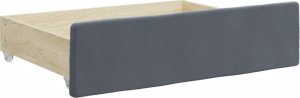 vidaXL Sofa rozsuwana z szufladami, ciemnoszara, 100x200 cm, aksamit 10