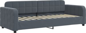 vidaXL Sofa z materacem do spania, ciemnoszara, 80x200 cm, aksamit 3