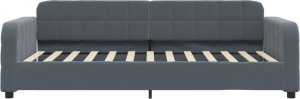 vidaXL Sofa z materacem do spania, ciemnoszara, 80x200 cm, aksamit 4