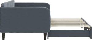 vidaXL Sofa rozsuwana, ciemnoszara, 100x200 cm, aksamit 4