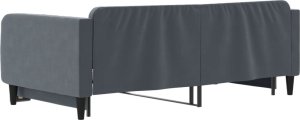 vidaXL Sofa rozsuwana, ciemnoszara, 100x200 cm, aksamit 5