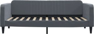 vidaXL Sofa z materacem do spania, ciemnoszara, 90x200 cm, aksamit 4