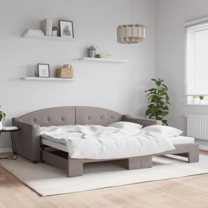 vidaXL Sofa rozsuwana, kolor taupe, 100x200 cm, tkanina 1