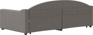 vidaXL Sofa rozsuwana z szufladami, taupe, 100x200 cm, tkanina 5