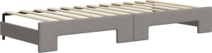 vidaXL Sofa rozsuwana z szufladami, taupe, 100x200 cm, tkanina 8