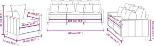 vidaXL 3-częściowy komplet wypoczynkowy, obity aksamitem, niebieski 8