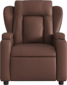 vidaXL Elektryczny fotel rozkładany, brązowy, obity sztuczną skórą 8