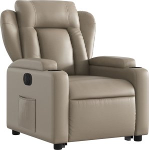 vidaXL Rozkładany fotel pionizujący, elektryczny, cappuccino 4