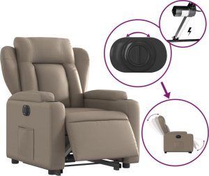 vidaXL Rozkładany fotel pionizujący, elektryczny, cappuccino 6