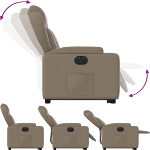 vidaXL Rozkładany fotel pionizujący, elektryczny, cappuccino 7