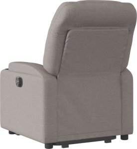 vidaXL Podnoszony fotel rozkładany, kolor taupe, obity tkaniną 5
