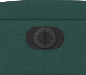 vidaXL Elektryczny fotel rozkładany, ciemnozielony, obity tkaniną 11