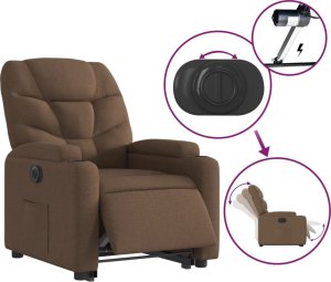 vidaXL Podnoszony fotel masujący, elektryczny, rozkładany, brązowy 6