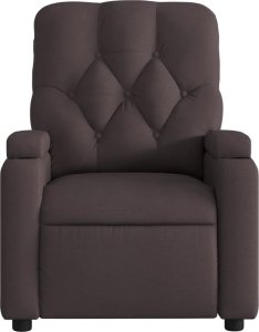 vidaXL Elektryczny fotel rozkładany, ciemnobrązowy, obity tkaniną 9