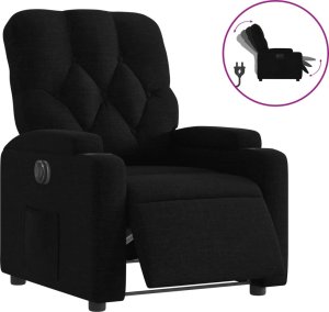 vidaXL Elektryczny fotel rozkładany, czarny, obity tkaniną 2