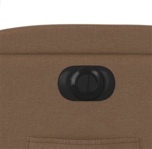 vidaXL Elektryczny fotel rozkładany, brązowy, obity tkaniną 12