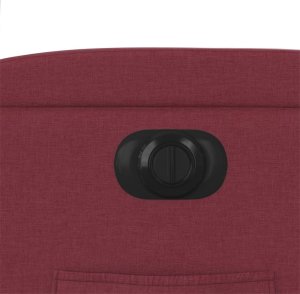 vidaXL Elektryczny fotel rozkładany, winna czerwień, obity tkaniną 12