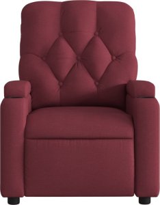 vidaXL Elektryczny fotel rozkładany, winna czerwień, obity tkaniną 9