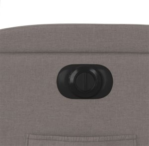 vidaXL Elektryczny fotel rozkładany, kolor taupe, obity tkaniną 12