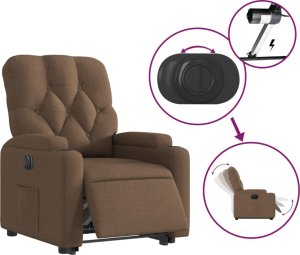 vidaXL Podnoszony fotel masujący, elektryczny, rozkładany, brązowy 6