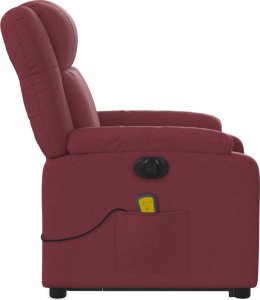 vidaXL Podnoszony fotel masujący, elektryczny, rozkładany, czerwony 10