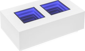 vidaXL Stolik kawowy z LED Infinity, biały, 116x69x40 cm 3